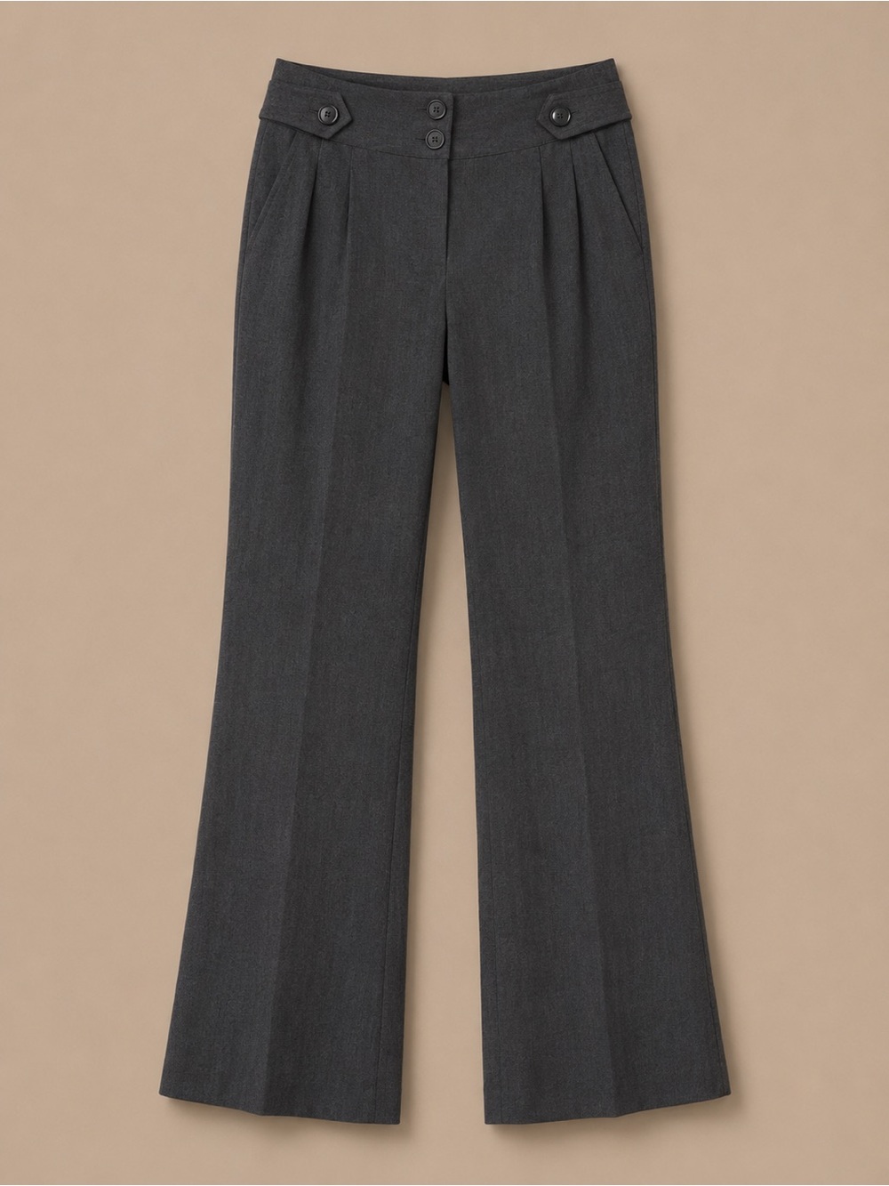 Style & Co. Charcoal Gray BootโCut Pleated Pants